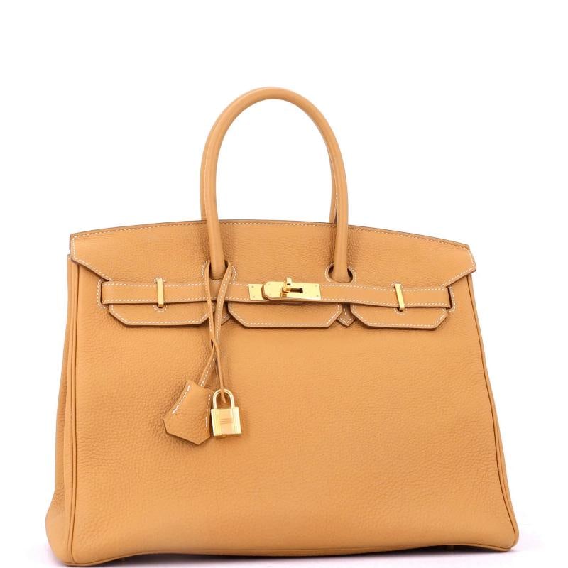 Hermes Birkin Handbag Brown Togo with Gold Hardware 35 - 2