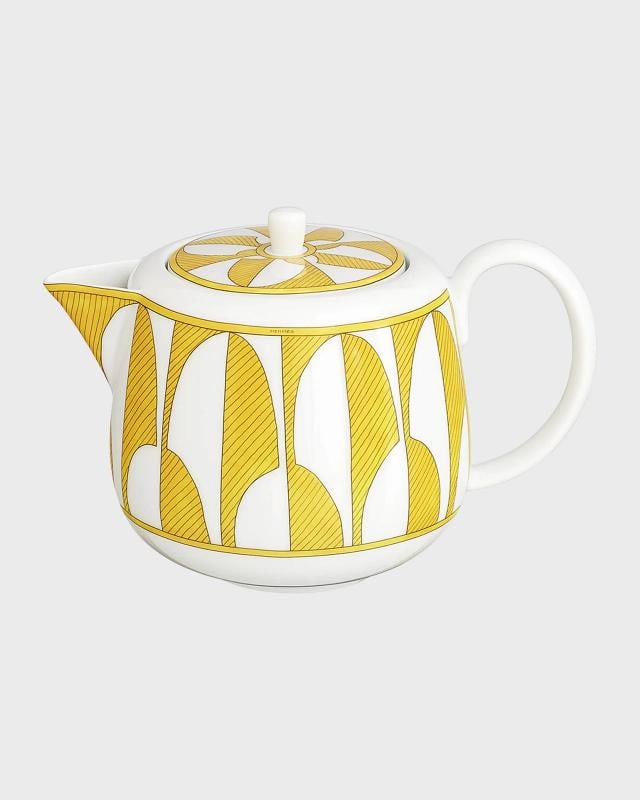 NEW HERMES SOLEIL D'HERMES TEAPOT #P046018P BRAND NIB FRENCH - 2