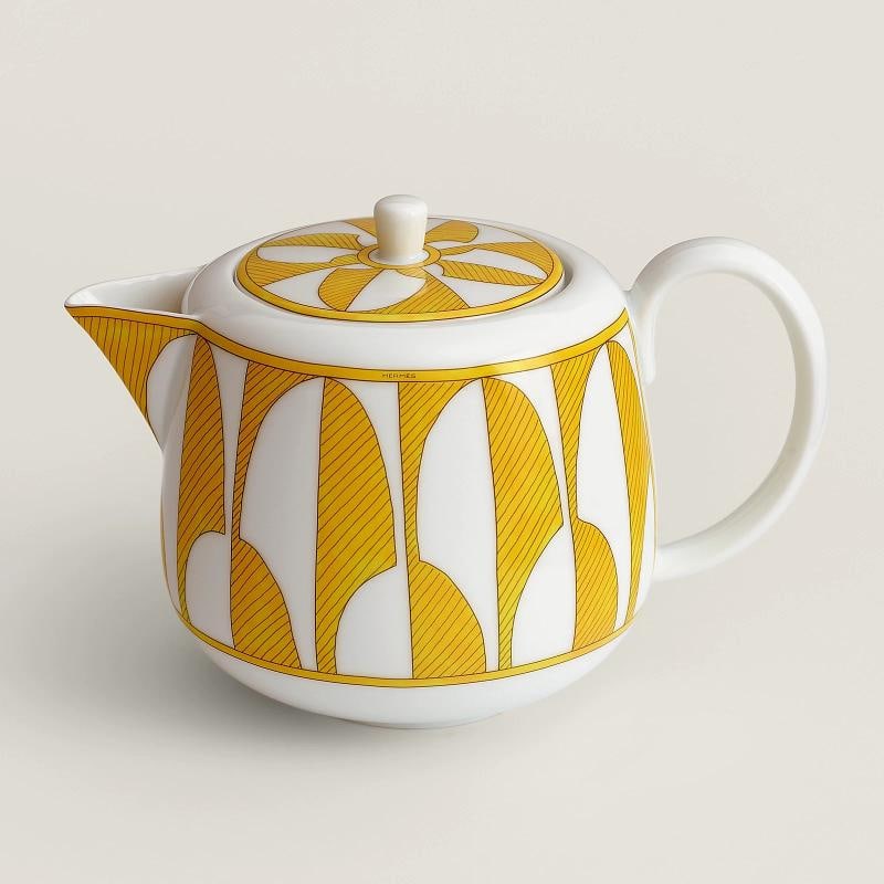 NEW HERMES SOLEIL D'HERMES TEAPOT #P046018P BRAND NIB FRENCH - 3
