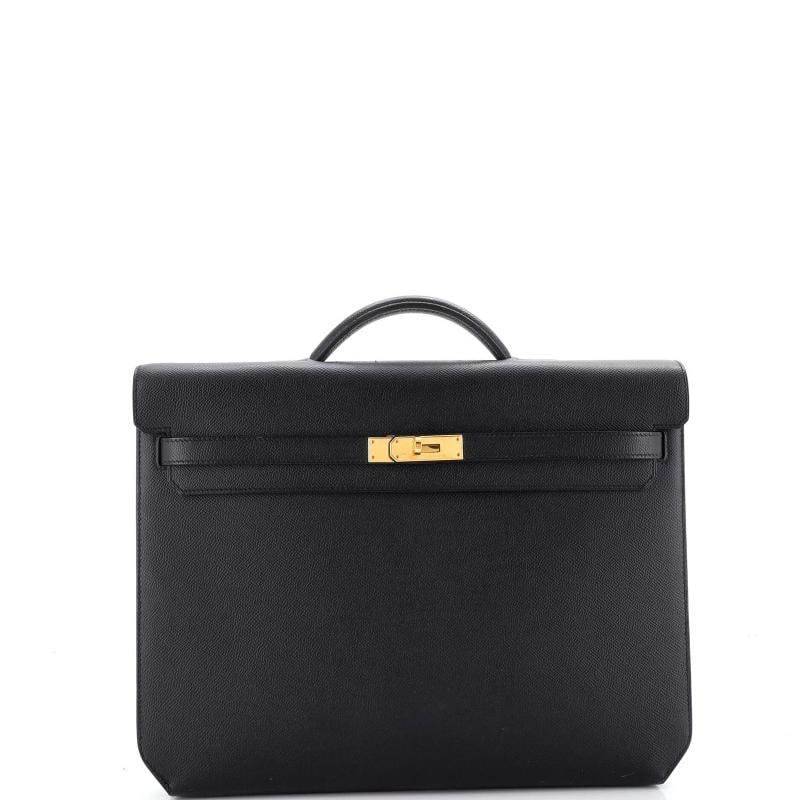 Hermes Kelly Depeche Bag Epsom 36: Condition: Pre-owned - Good,Brand: Hermes,Exterior Material: Leather,Style: Briefcases,Exterior Color: Black,Department: Women,Size: 36 Condition: Very good. Exterior: scuffs, edge wear, minor creases