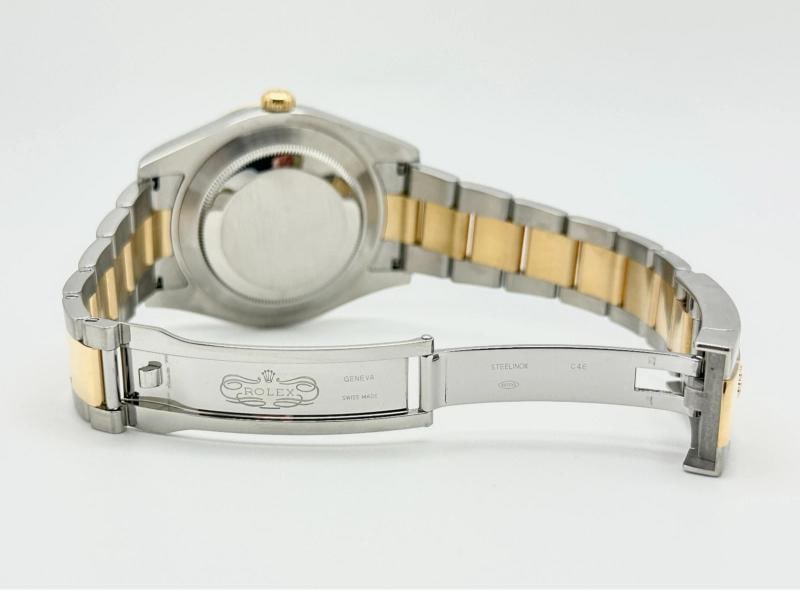 Rolex Datejust II 116333 41mm Black Roman Dial 18K Yellow Gold Steel Box Paper - 6