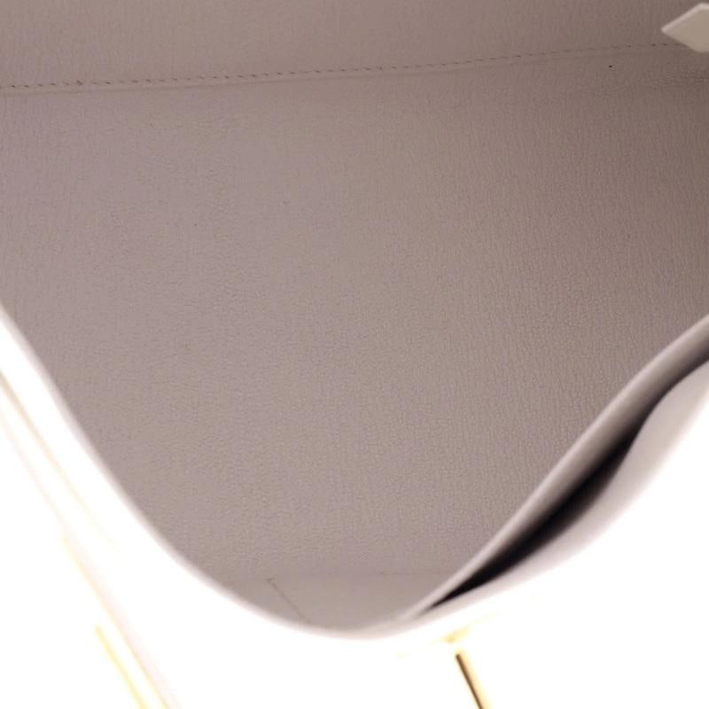 Hermes Kelly Handbag White Evercolor with Gold Hardware 28 - 8