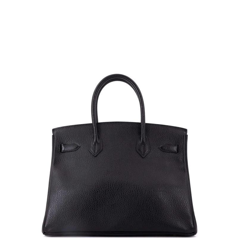 Hermes Birkin Handbag Black Ardennes with Gold Hardware 30 - 3