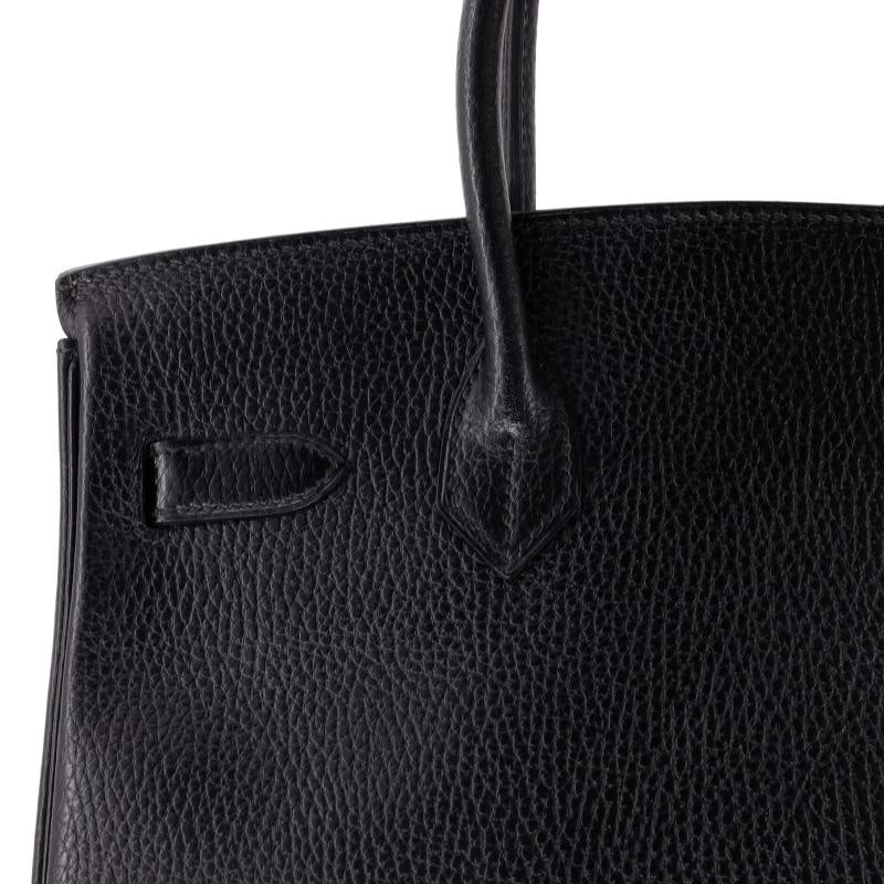 Hermes Birkin Handbag Black Ardennes with Gold Hardware 30 - 8