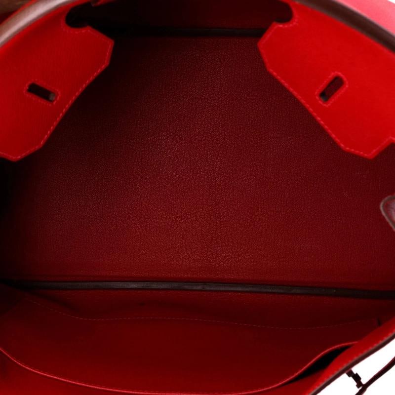 Hermes Birkin Handbag Red Epsom with Palladium Hardware 35 - 5