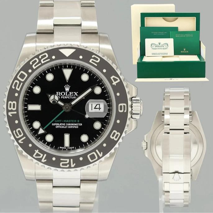 2024 CPO PAPERS Rolex GMT Master II 116710LN Steel Ceramic Black 40mm Watch Box: Condition: Pre-owned - Excellent,Brand: Rolex,Department: Unisex Adults,Type: Wristwatch,Model: GMT-Master,Reference Number: 116710LN,With Original Box/Packaging: Yes,With Papers: CPO,Customized: