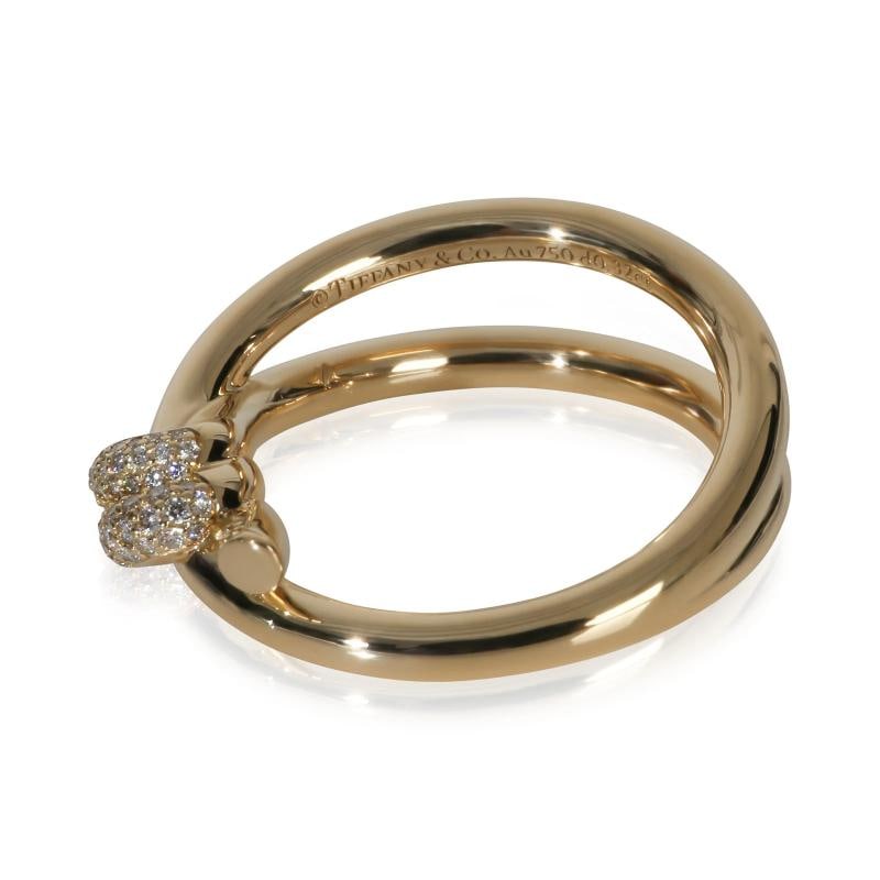 Tiffany & Co. Yellow Gold Diamond Double Row Knot Ring - 4