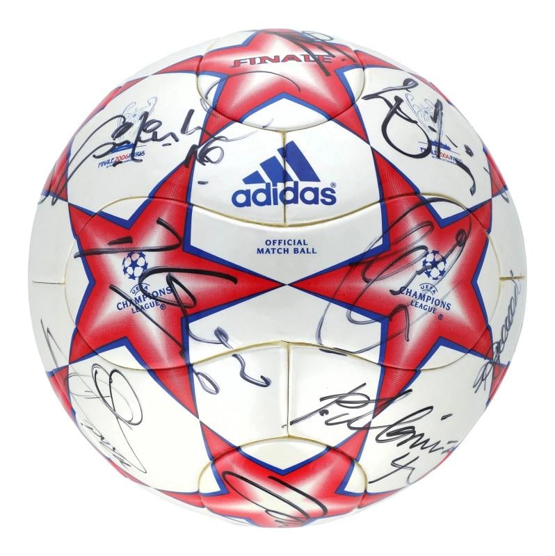 Lionel Messi 2006 FC Barcelona UEFA Champions Team Signed Soccer Ball JSA COA - 2