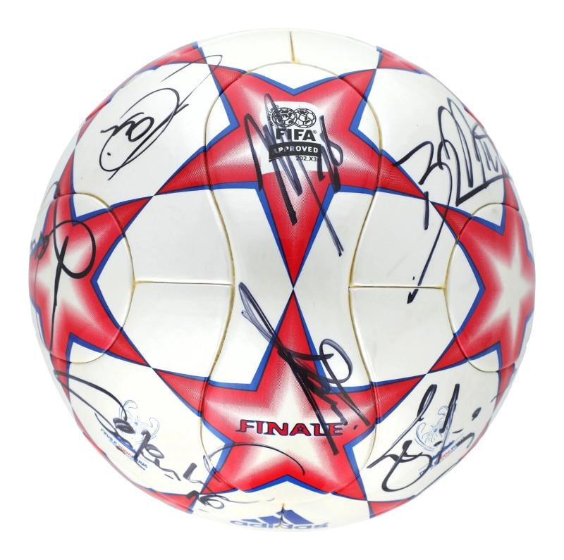 Lionel Messi 2006 FC Barcelona UEFA Champions Team Signed Soccer Ball JSA COA - 4