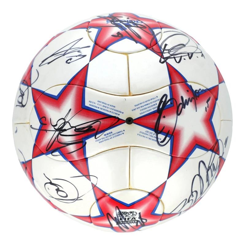Lionel Messi 2006 FC Barcelona UEFA Champions Team Signed Soccer Ball JSA COA - 5