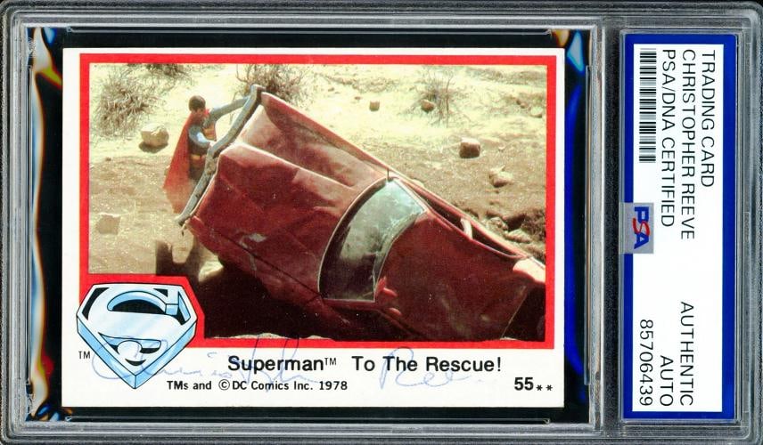 Christopher Reeve Signed 1978 Topps Superman RC PSA/DNA #85706439 Card (1 of 2)