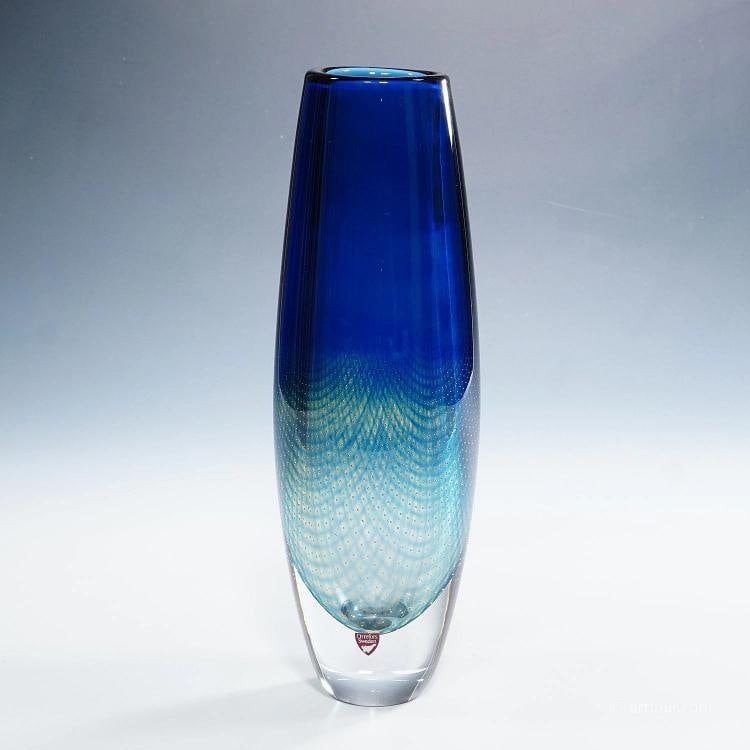 Vintage Kraka Vase by Sven Palmquist for Orrefors, Sweden 1955: height: 12.60 inches diameter: 3.94 inches. Condition: Used,Brand: ArtGlass,Type: Vase,Country of Origin: Sweden
