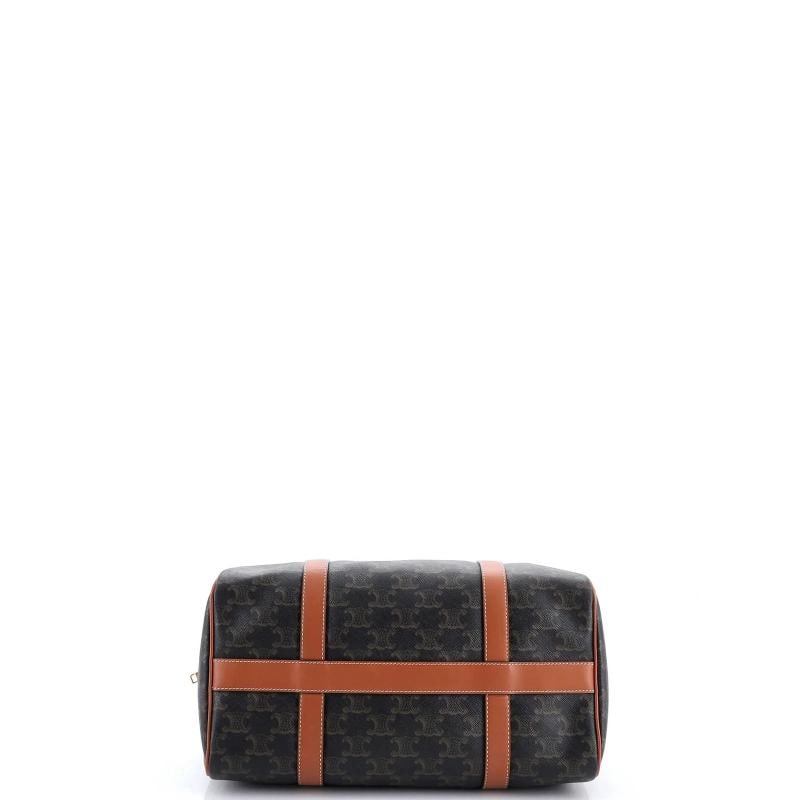 Celine Boston Bag Triomphe Coated Canvas Large - 4