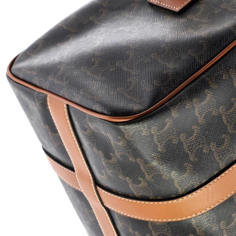 Celine Boston Bag Triomphe Coated Canvas Large - 6