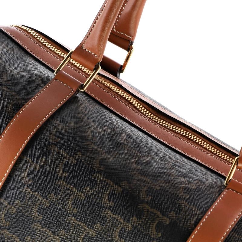 Celine Boston Bag Triomphe Coated Canvas Large - 7