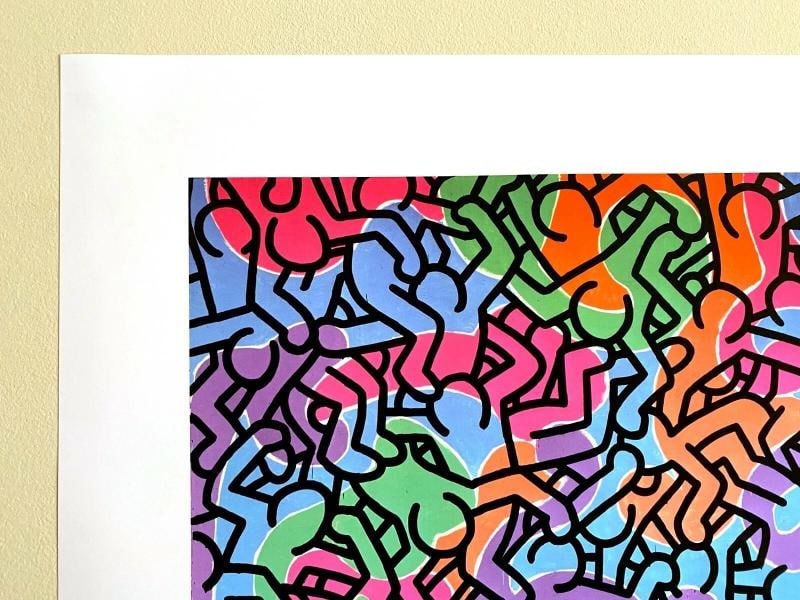 KEITH HARING FOUNDATION POP ART LITHOGRAPH PRINT "UNTITLED PASTEL PEOPLE" 1985 - 6
