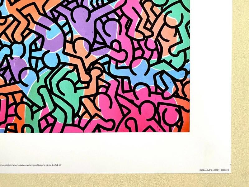 KEITH HARING FOUNDATION POP ART LITHOGRAPH PRINT "UNTITLED PASTEL PEOPLE" 1985 - 9