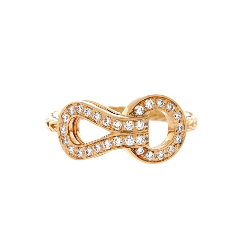 Cartier Agrafe Vine Ring 18K Yellow Gold with Diamonds Small (1 of 3)
