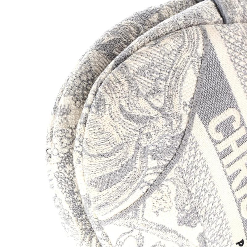 Christian Dior Saddle Bag Logo Embroidered Canvas Medium - 6