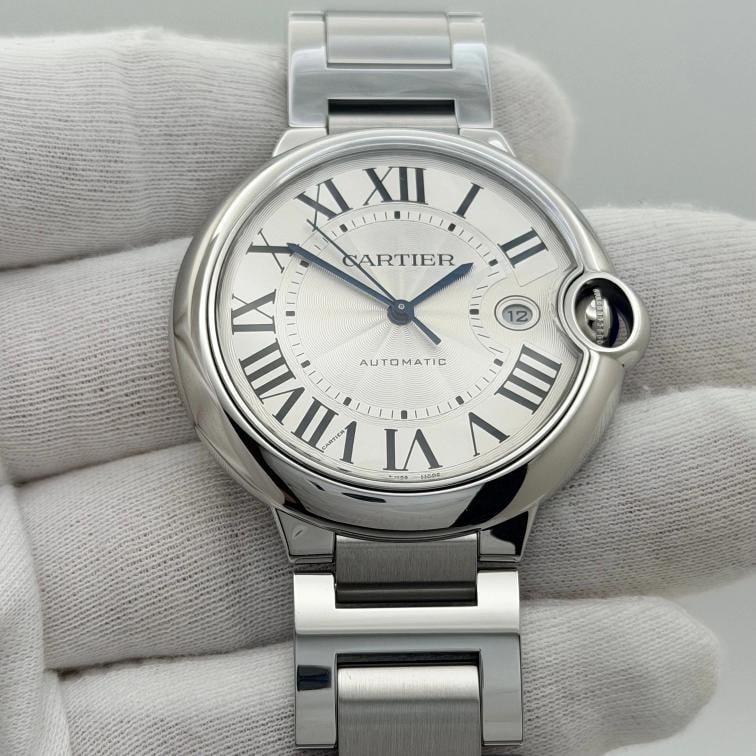 Cartier Ballon Bleu WSBB0049 42mm Silver Roman Dial Stainless Steel Box Paper - 3