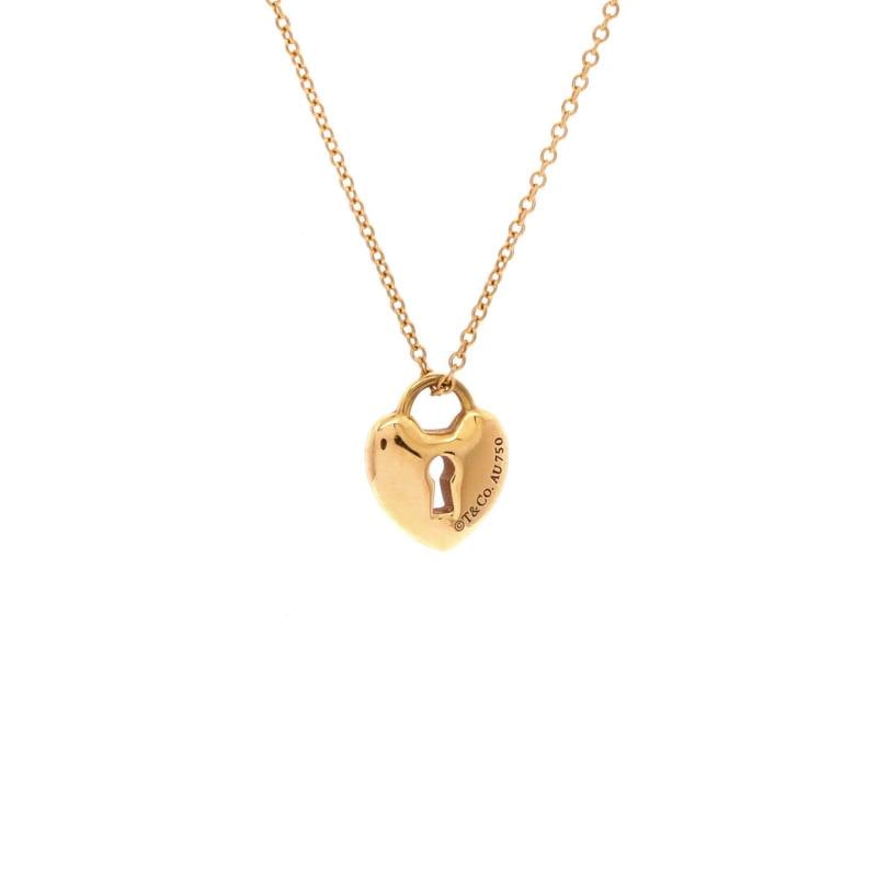 Tiffany & Co. Heart Lock Pendant Necklace 18K Rose Gold: Measurements: Length: 16.00 ", Pendant Length: 11.25 mm, Pendant Width: 9.30 mm . Condition: Pre-owned - Good,Brand: Tiffany & Co.,Main Stone: Unknown,Metal: 18K Rose Gold,Metal Purity: 18K,Style: