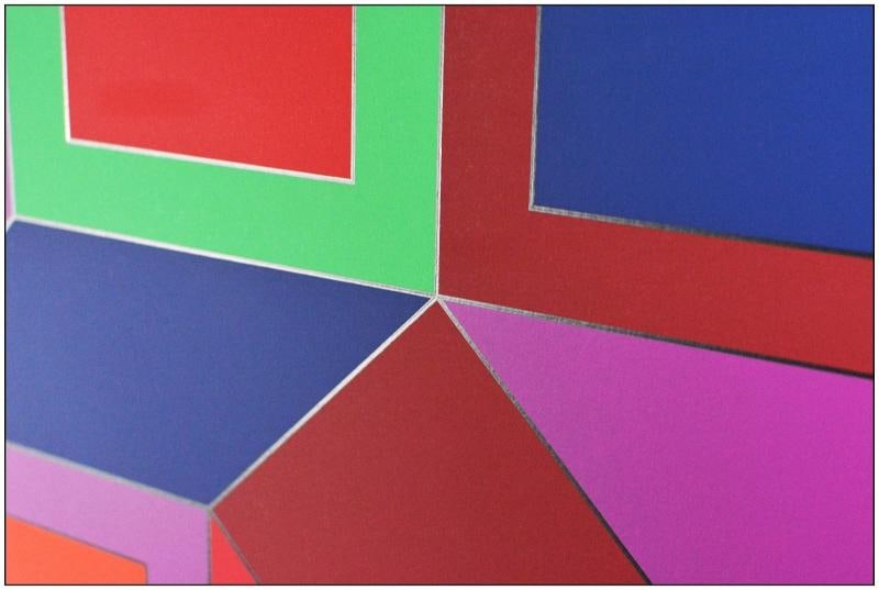 Victor Vasarely Original Silkscreen in Colors XICO 4 Geometric Signed Framed Art - 4