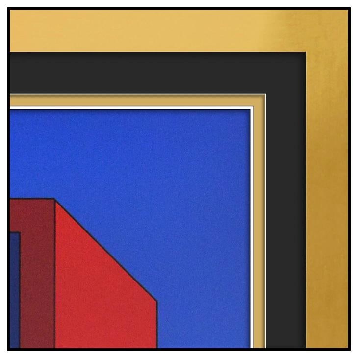 Victor Vasarely Original Silkscreen in Colors XICO 4 Geometric Signed Framed Art - 7