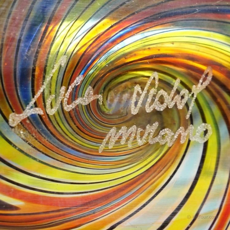 Monumental Art Glass Vase by Luca Vidal, Murano - 9