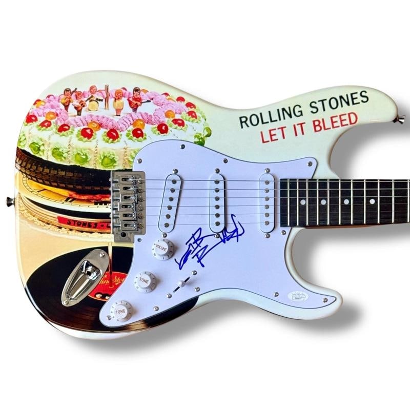 Keith Richards Signed Guitar Custom JSA COA The Rolling Stones Let It Bleed: Industry: Music,Signed: Yes,Autograph Authentication: James Spence (JSA),Object Type: Guitar & Guitar Pick,Original/Reproduction: Original,Country of Origin: United States Item Type: Full Size Autogra