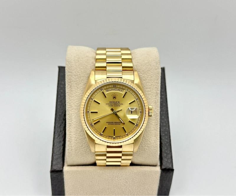 Van Cleef & Arpels Rolex Day Date President 18238 VCA 18K Yellow Gold Box Paper - 7