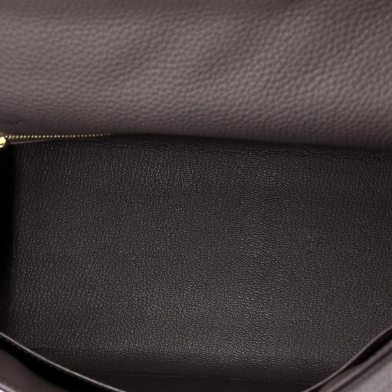 Hermes Kelly Handbag Grey Togo with Gold Hardware 28 - 6