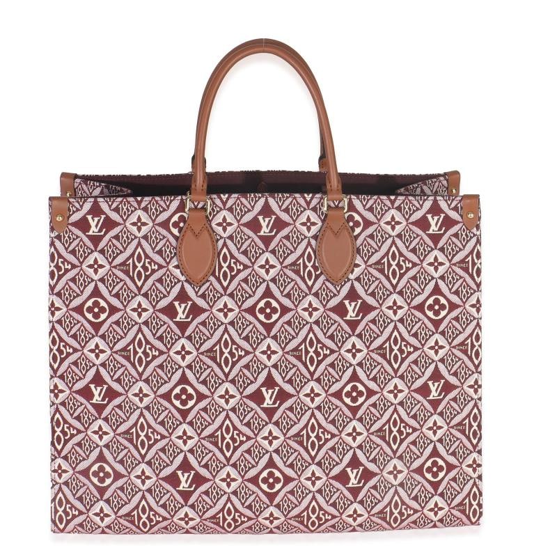 Louis Vuitton Bordeaux Jacquard Canvas Since 1854 Onthego GM: Condition: Pre-owned - Good,Country of Origin: France,Dimensions: 16 x 12.5 x 6.5,Handbag Accessories: Dustbag,Bag Width: 16 in,Bag Depth: 6.5 in,Bag Height: 12.5 in,Department: Unisex,Style: