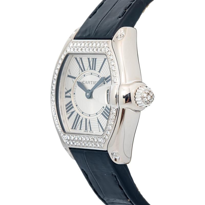 Cartier Roadster 2723 18k White Gold Factory Diamond Ladies Watch 31mm - 3