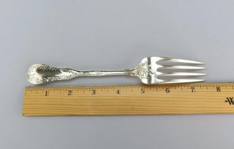 12 Fabulous Dominick Haff No10 pattern Sterling Silver Dinner Forks 7 3/4 Inches - 4