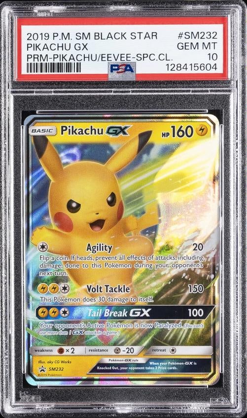 2019 POKEMON SM BLACK STAR PROMO #SM232 PIKACHU GX PSA 10: Condition: Graded - PSA 10: Professionally graded ,Graded: Yes,Set: 2019 POKEMON SM BLACK STAR PROMO,Game: PokÃƒÂ©mon TCG,Character: PIKACHU GX,Card Name: PIKACHU GX,Grade:
