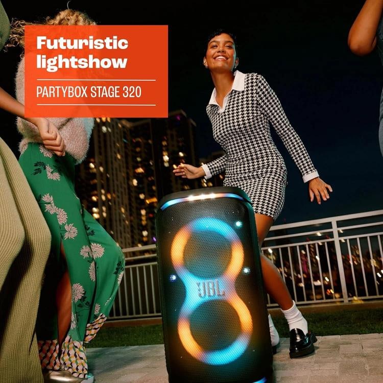 JBL PartyBox Stage 320 Illuminated LED Wireless Bluetooth Speaker - 14
