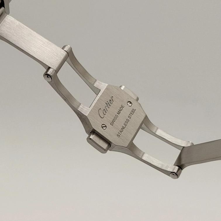 2025 Cartier Santos Medium W2SA0016 35mm Silver Dial 18k Gold Steel Box Paper - 11
