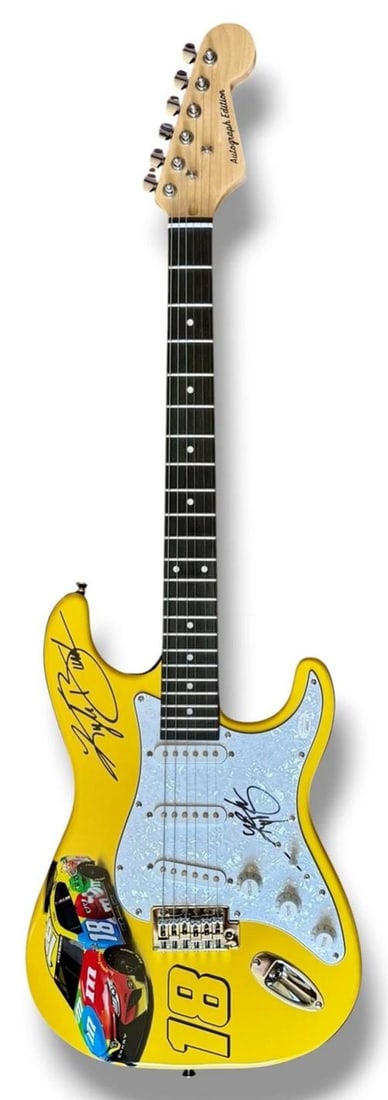 Kyle Busch Signed Guitar Custom Graphics JSA COA NASCAR #18 M&M Car - 3