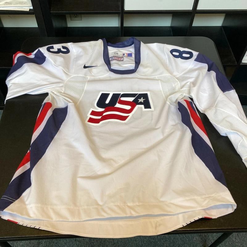 Patrick Kane Signed Game Issued Authentic Team USA Olympics Jersey With JSA COA - 6