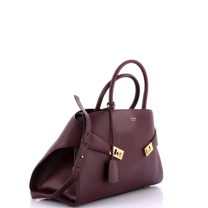 Salvatore Ferragamo Hug Top Handle Bag Leather Large - 2