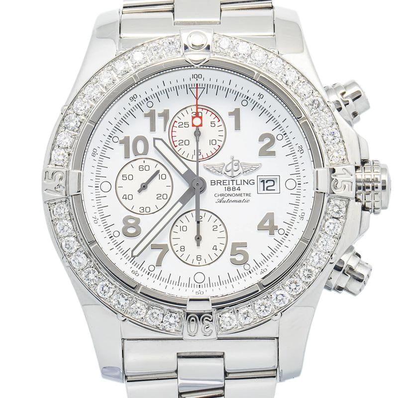 Breitling Chronometre 2476836 2008 Paper SS White Dial Auto Men's Watch 44mm - 2