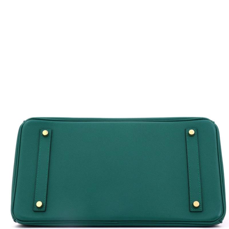 Hermes Birkin Handbag Green Epsom with Gold Hardware 35 - 5