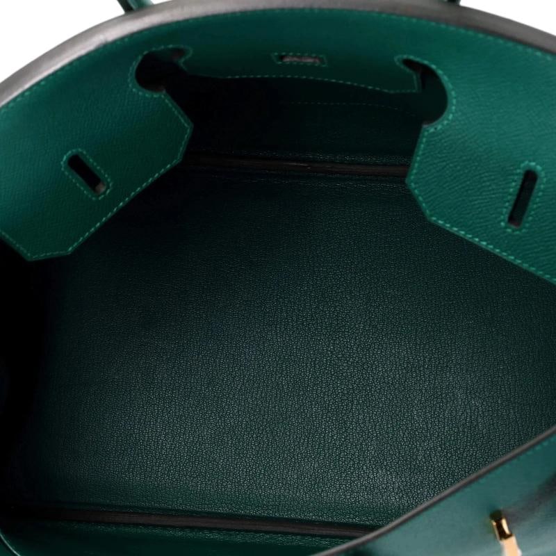 Hermes Birkin Handbag Green Epsom with Gold Hardware 35 - 6