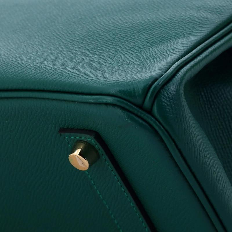Hermes Birkin Handbag Green Epsom with Gold Hardware 35 - 8