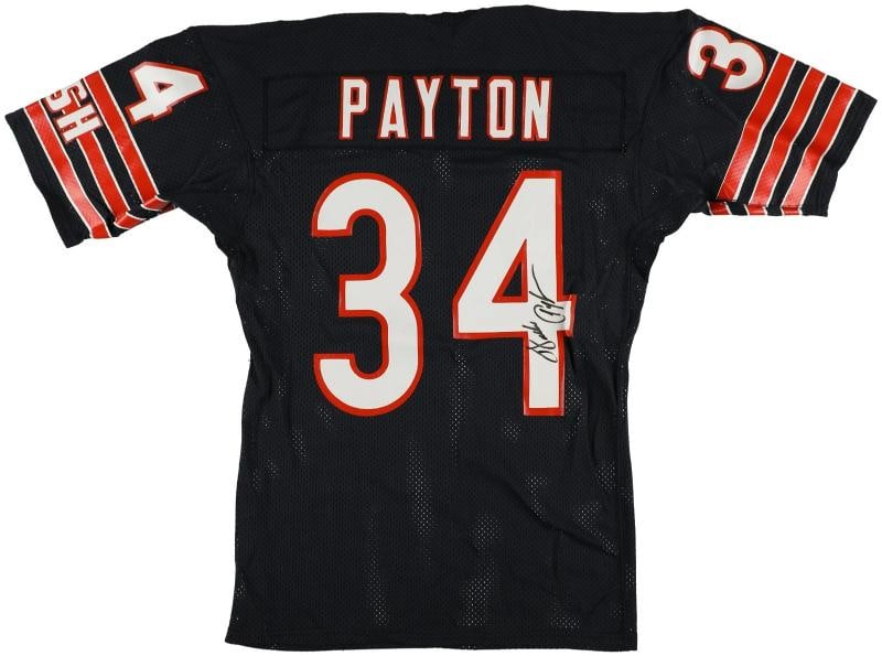 Walter Payton Signed Chicago Bears Wilson Game Model Jersey Beckett COA: Sport: Football,Player: Walter Payton,Signed: Yes,Original/Reprint: Original,Autograph Authentication: Beckett Authentication Services (BAS),Product: Jersey,Team: Chicago Bears,Country of Origin:
