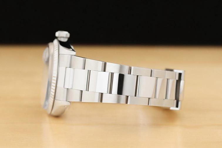MENS ROLEX DATEJUST 16014 18K WHITE GOLD STAINLESS STEEL SILVER DIAMOND WATCH - 5
