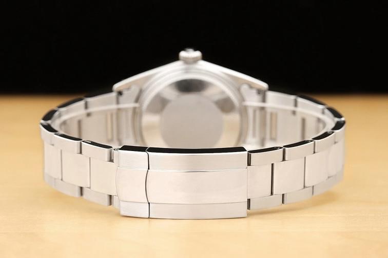 MENS ROLEX DATEJUST 16014 18K WHITE GOLD STAINLESS STEEL SILVER DIAMOND WATCH - 6