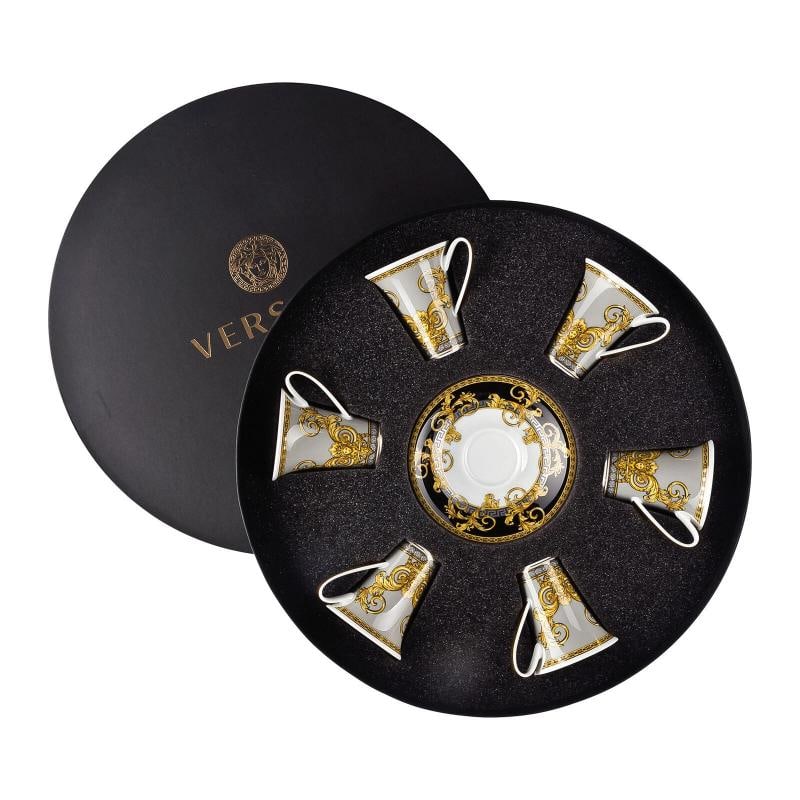 Versace Rosenthal Prestige Gala Set 6 Pcs Espresso Cup & Saucer: Condition: New: A brand-new, unused, unopened, undamaged item in its original packaging (where packaging is applicable). Packaging should be the same as what is found in a retail store, unless the