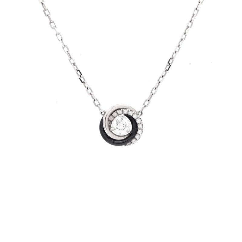 Cartier Trinity Diamond Pendant Necklace 18K White Gold with Diamonds: Condition: Pre-owned - Good,Brand: Cartier,Main Stone: Diamond,Metal: 18K White Gold,Metal Purity: 18K,Style: Pendant,Type: Necklace,Color: White Gold,Material: 18K White Gold, Ceramic, Diamond