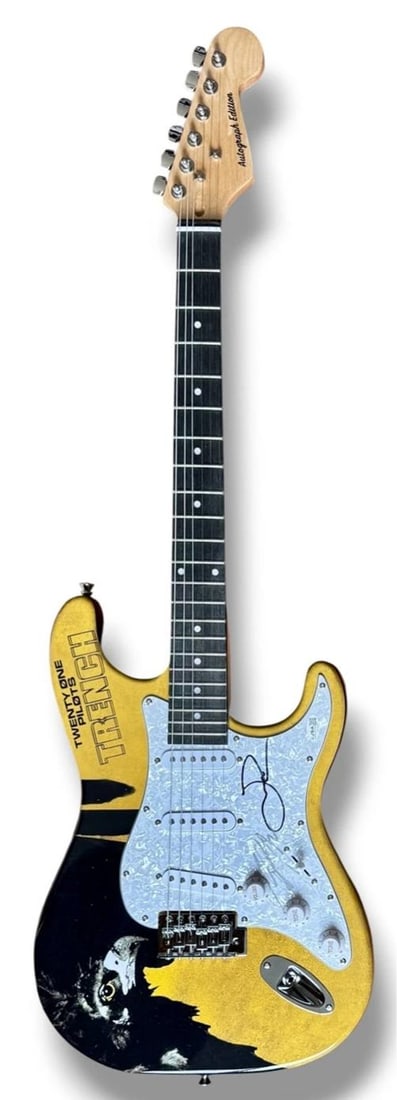 Twenty One Pilots Signed Guitar Custom JSA COA Tyler Joseph Josh Dun Trench - 3